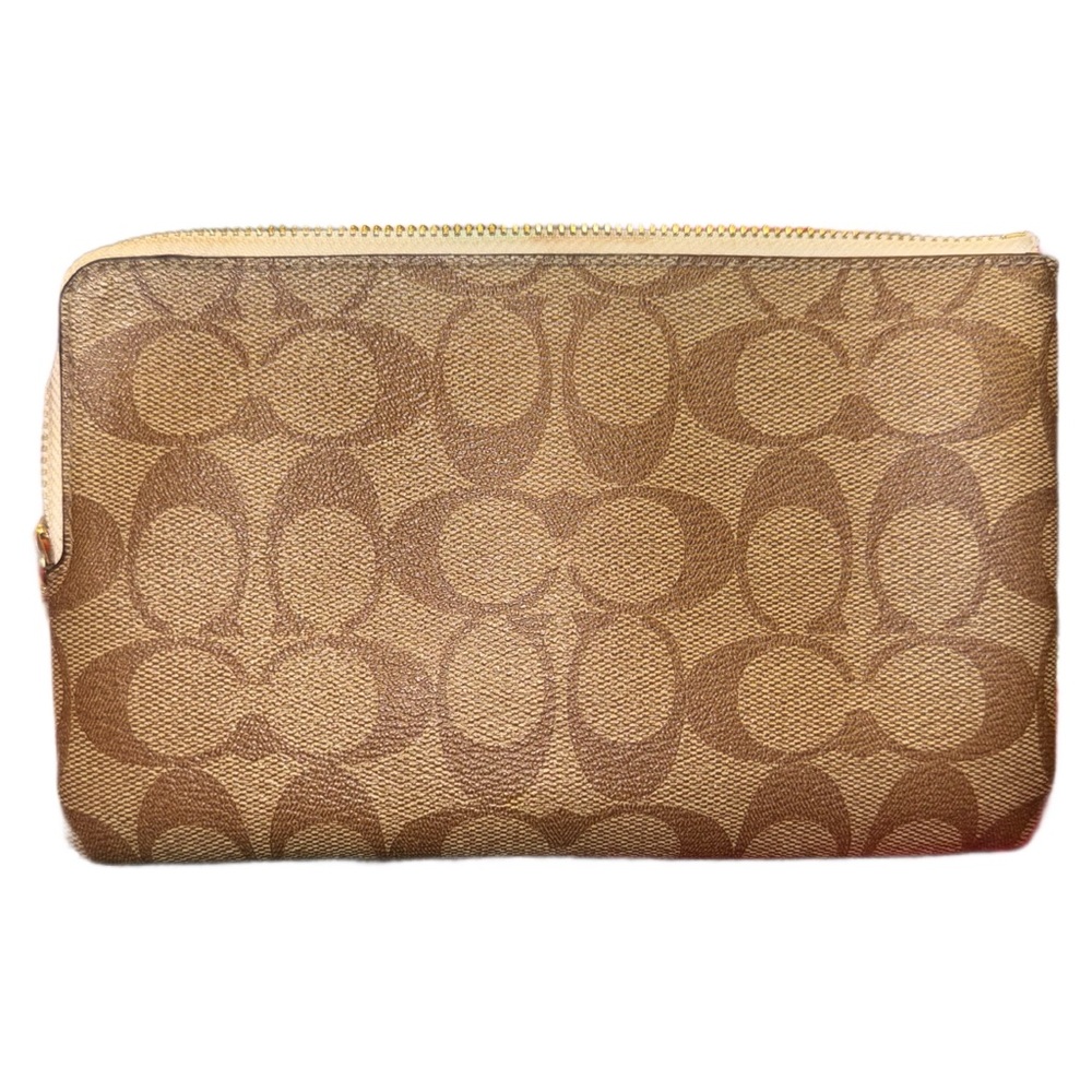 Coach Signature Double Zip Wristlet - Picture 2 of 9
